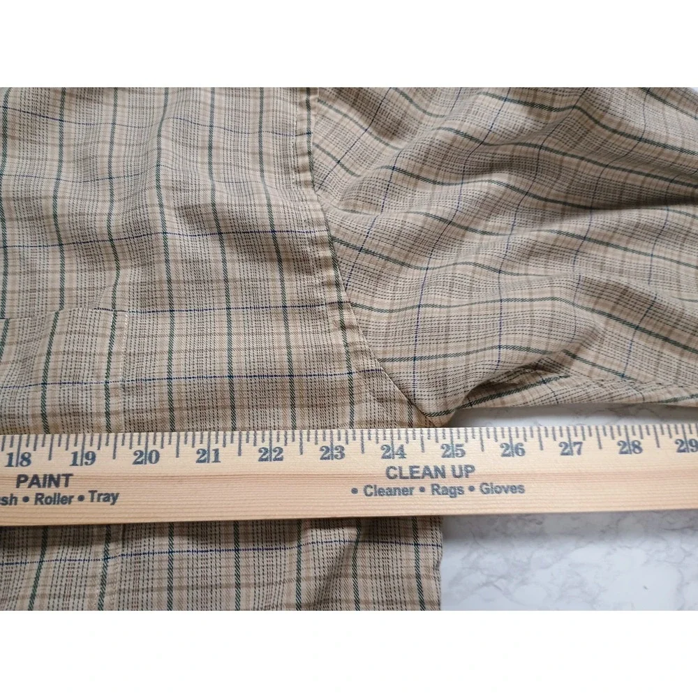 CHAPS Ralph Lauren Shirt Men's Large Brown Plaid Long Sleeve Button Down Vintage